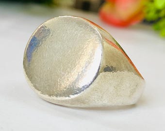 Massiver, mutiger Herrenring 925er Sterlingsilberschmuck, handgefertigt, alle Größen - ohne Stein