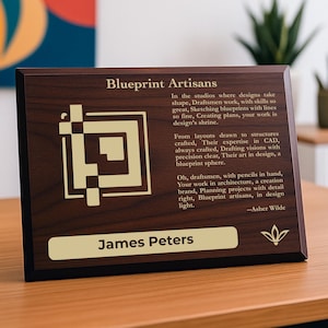 Blueprint Artisans - a Draftsman Personalized Gift For Drawing Plans That Become Reality