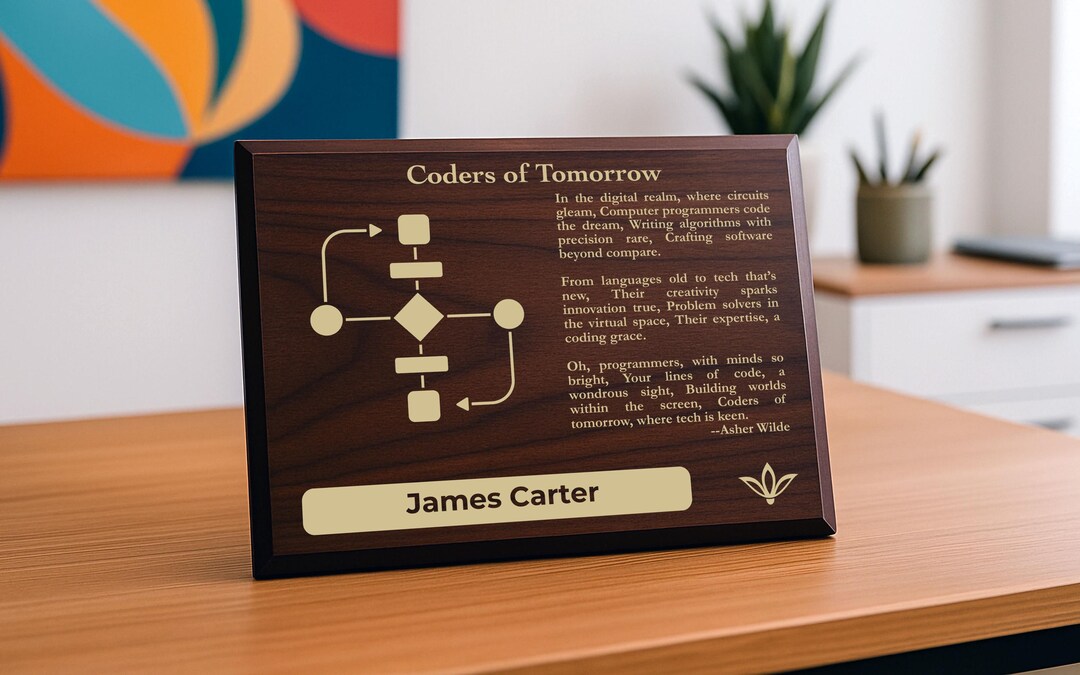 Computer Programmer Gift Plaque | Personalized Poem for Software Coding ...