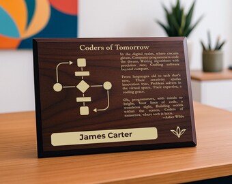 Computer Programmer Gift Plaque | Personalized Poem for Software Coding | Developer Office Decor for Programming