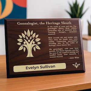 Genealogist, the Heritage Sleuth - a Personalized Gift For Tracing Stories Written In Blood