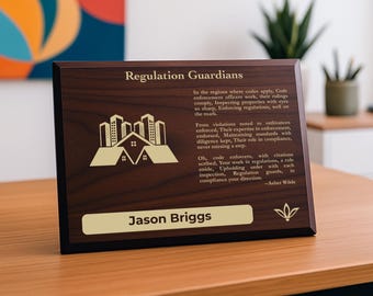 Regulatory Guardians - a Code Enforcement Officer Personalized Gift For Keeping Communities Safe Through Rules