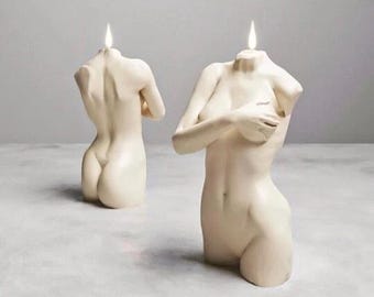 Molde de vela con cuerpo de mujer 3D, molde de cuerpo de mujer, molde para velas, molde de jabón hecho a mano, molde de cuerpo desnudo femenino, molde de vela de silicona con torso de mujer