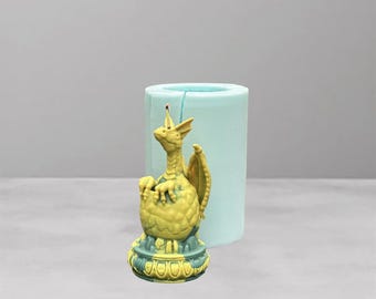 手作りシリコンドラゴン型ワックスキャンドル樹脂エポキシ装飾品作成ツールDIYかわいい卵ドラゴンシリコン型キャンドル石膏シリコン型