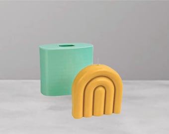 3D Silicone Arch Mold Nordic stzle silicone molds Candle mold Rainbow Silicone Candle Mold Handmade Arched mould Geometric arch mould Wave