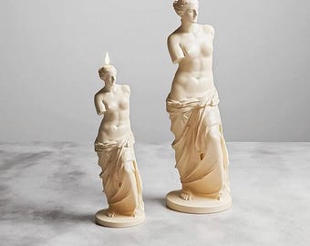 Stampo per candela 3D Venere da 21 cm 8,2" IL PIÙ GRANDE sul mercato Stampo in silicone Venere di Milo Stampo per candela Statua Stampo in gesso Statua Stampo per dea antica