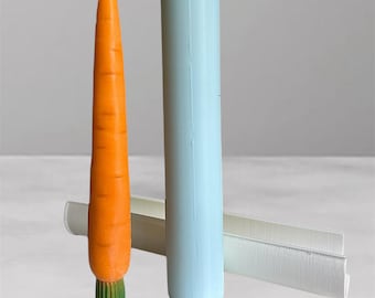 23cm 9" Carrot Candle Silicone Mold – Handmade vegetable-shaped mold for wax, soap, resin Handmade mold carrot Farmhouse-style decor