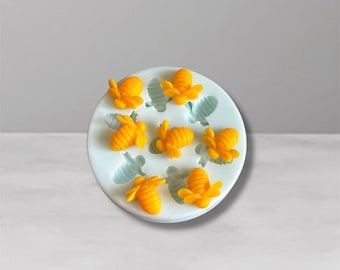 Silicone Mold "Mini Bees 7-in-1" for Candles, Soap, Plaster  Resin Fimo mold Small bees mold Honeycomb Bees mold Spring Mold Resin art mold