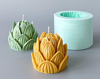 Lotus Floral Silicone Candle Mold, flower molds Clay flower mold Spa candle mold Blooming lotus mold Zen decor mold Handmade candle mold