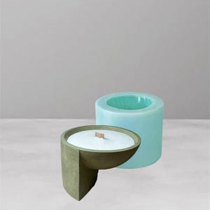 Candle holder silicone mold Nordic style molds Handmade silicone mold Concrete mold Round Stand Mould Tea Light Candlestick mold Cement Mold
