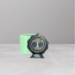 Siliconenmal levensboom, Emlems kleine levensboom siliconen mal voor was, hars, zeep, geëtste siliconen mal