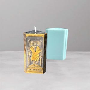 Der Kaiser Kerzenform Silikonform Tarot Karte Einzigartige Formen Mondphasen Kerzenform Sonnenkerzenform Spirituelle Silikonform Resin formen
