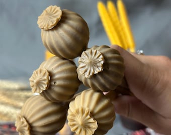 Molde de silicona para vaina de amapola, molde para velas hecho a mano, molde para jabón, molde de resina epoxi, molde para manualidades DIY, molde para cabeza de semilla de amapola, molde para vela cónica