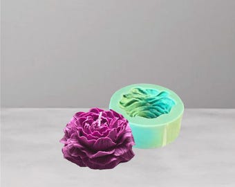 Peony Flower Handmade Candle Silicone Mould 3D Flower mold Rose Mold for soap Clay silicone mold Plaster Bloom Mold Unique Candle mold Soap