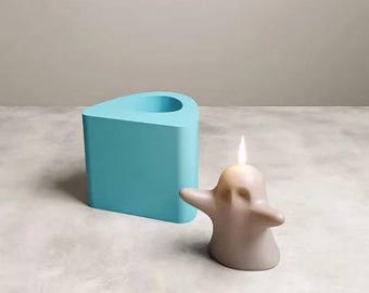 Lovely ghost Candle mold 7 cm (2.7") height Handmade soap mold Mould for resin Mold high quality Molds creepy Halloween candle mold