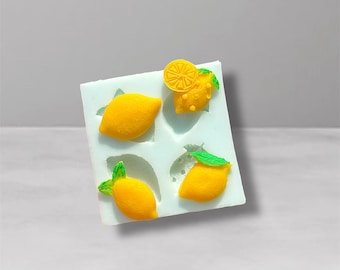 Mini Lemon Silicone Mold – Fruit Mold for Candles, Soap, Resin, Plaster or Wax Melts Handmade summer mold Cute fruit mold Limoncello mold