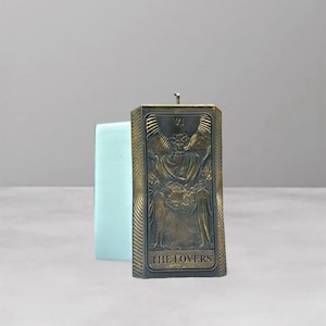Lovers Tarot Karte Silikonform handgemachte Mondphasen Kerzenform Altar Harzform Silikonform für Seife arcan The Lovers Kerzenform