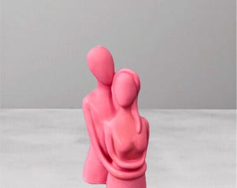 Mold Pair in love 12cm height (4,7") candle silicone mold Couple in love Valentine's day candle mold Abstract body candle mold Nordic style