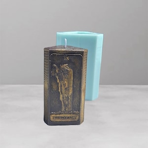 Der Einsiedler Kerzenform Handgemachte Tarot Karte Silikonform Mondphasen Kerzenform Hexerei Formen Heiliger Raum Kerzenform Magie Formen