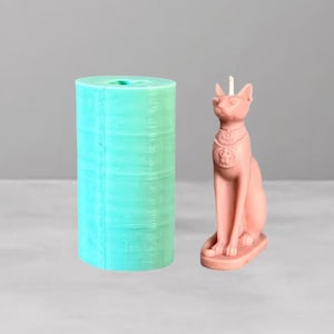Egyptian Cat silicone mold Animal Candle Mold Cat Bast Bastet mould Egyptian goddess mold Kitty silicone mold Sitting cat mould witchcraft