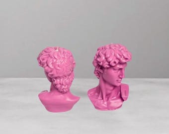 3 sizes-David candle mold 3d Candle Mold Silicone molds David bust mold  Greek god candle mold Renaissance candle mold handmade