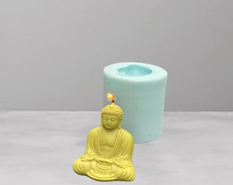 Buddha statue silicone candle mold Buddha Figurine mold Sitting buddha mould Meditating Buddha soap mold Concrete Crafts Mold Religious mold