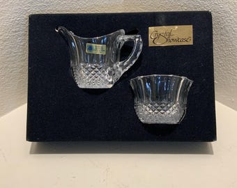 Vintage Tritschler Winterhalder Lead Crystal Creamer & Sugar Set - Made in West Germany with Box