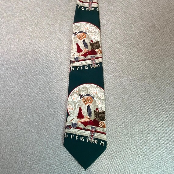 Vintage Norman Rockwell Santa Christmas Tie Saturday Evening Post