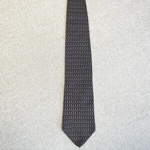 Vintage Stafford sidenslips svart geometriskt diamantmönster