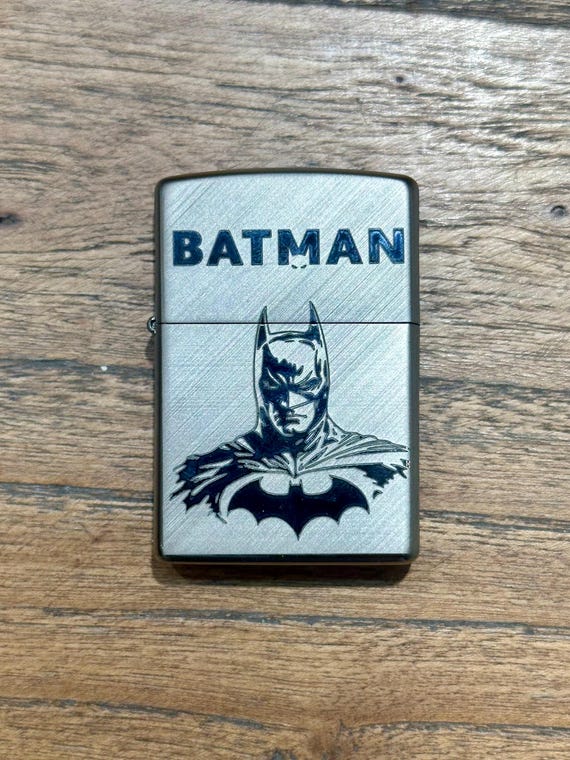 batman cigarette lighter Custom Laser Engraved Zippo Lighter – Batman Theme, 5-Sided Design