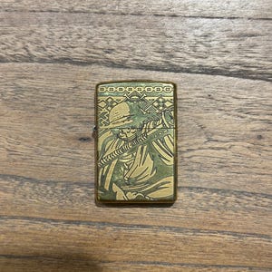 Custom Laser Engraved Brass Zippo Lighter – One Piece Theme, 5-Sided Design