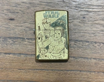Anpassad lasergraverad mässings-Zippo-tändare – Star Wars-tema, dubbelsidig design
