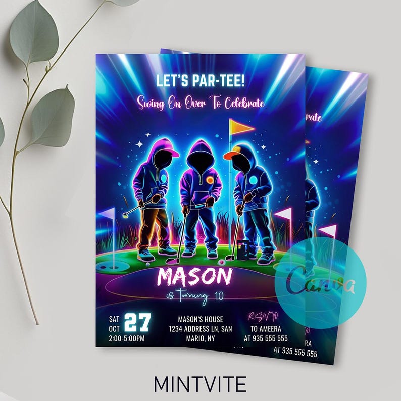 Boy Golf Invite, Boys Golf Party, Golf Birthday Invite, Golf Birthday Party, Invitation Template, Mini Golf Birthday, Mini Golf Birthday, Mini Golf Games, Mini Golf Party, Sports Party Invites, Teens Birthday Party, Sport Invitation, Sport Party Invite, Template, Template Printable