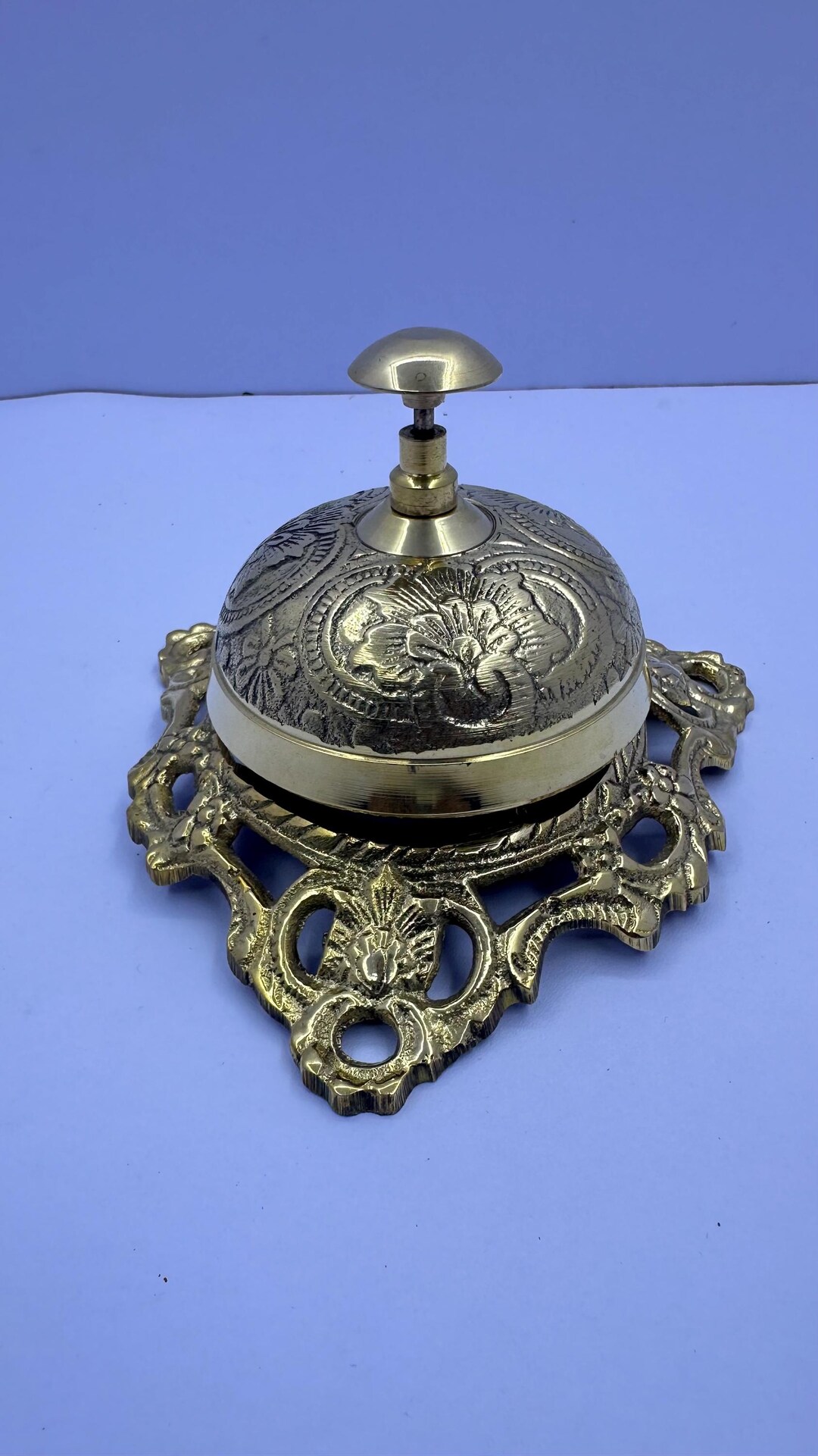 Brass Desk Bell | Vintage Style Service Bell | Classic Office & Hotel ...