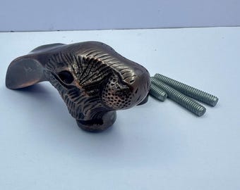 Bastón de aluminio vintage con forma de conejo: cabeza de bastón náutico de estilo antiguo (11 cm)