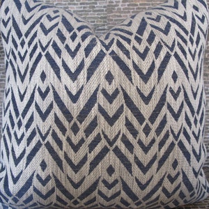 Designer Pillow Cover Lumbar, 16 x 16, 18 x18, 20 x 20, 22 x 22, 24 x 24 ArwTex Navy Blue image 4