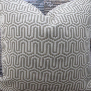 Designer Pillow Cover - 18 x 18- Caramel Flamestitch Jacquard
