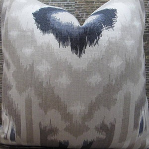 F. Schumacher Kiribati Linen No.1 - 16 x 16, 18 x 18 Designer Pillow Cover