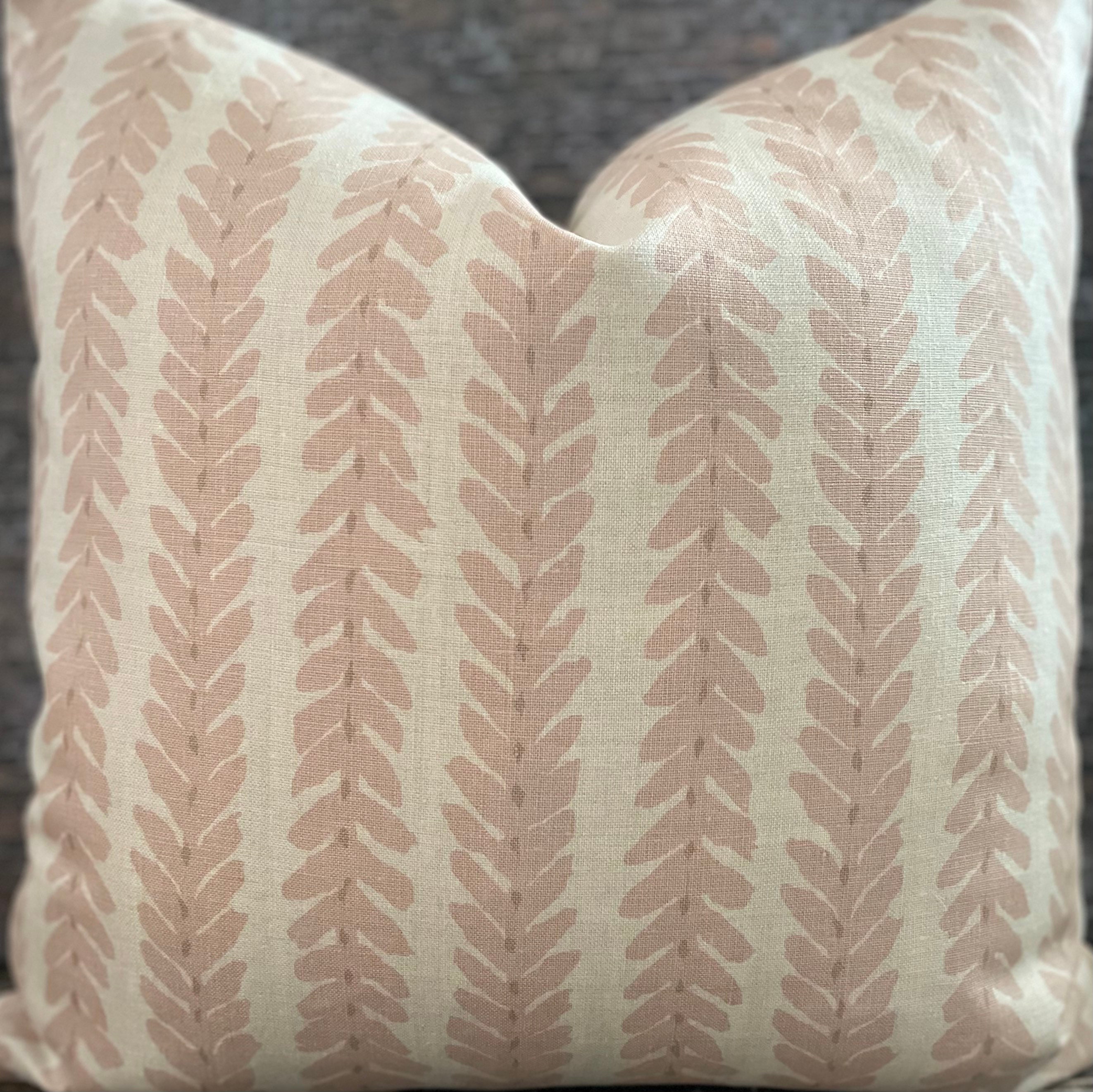Designer Pillow Cover, Schumacher, Woodperry, Pink