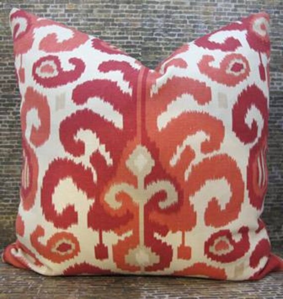 Designer Pillow Cover 16 x16 18 x 18 20 x 20 Duralee Ikat Etsy