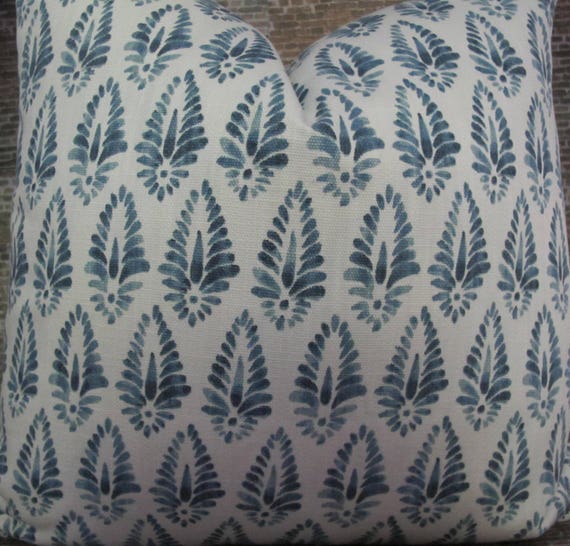Lacefield Designs Agave, Azure, Block Print, Blue and White