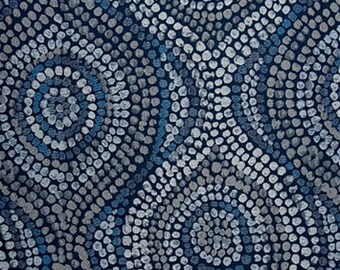 Designer Pillow Cover, Mosaic Tprints Midnight Blue