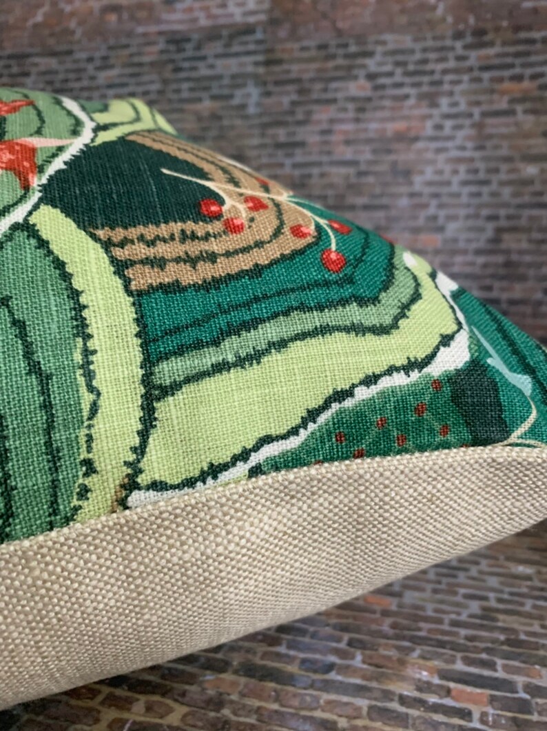 Designer Pillow Cover Schumacher Rolling Hills Green Etsy