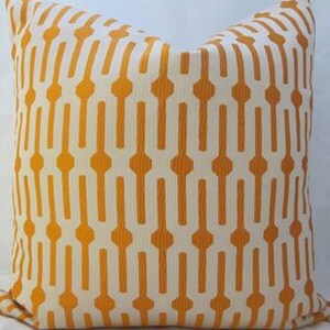 SALE Designer Pillow Cover, 12 x 16 Lumbar, Lollipop Orange image 3