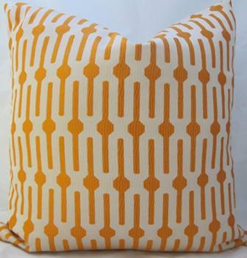 SALE Designer Pillow Cover, 12 x 16 Lumbar, Lollipop Orange image 3