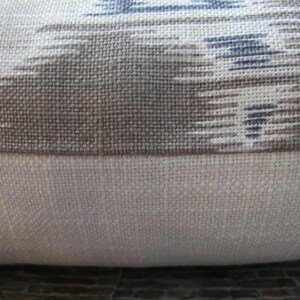 Schumacher, Designer Pillow Cover, Ikat, Kiribati, Lumbar, Linen image 2