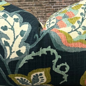 Designer Kissenbezug, Floral, MRTH, Indigo