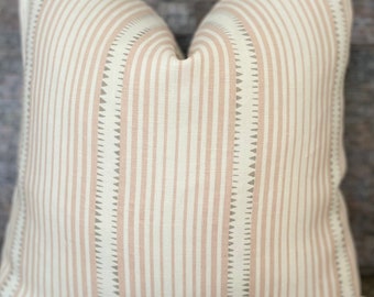 Designer Pillow Cover, Schumacher, Moncorvo, Blush