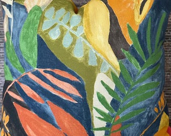 Designer Pillow Cover, Tropical Leaf, CVPMY, Multi