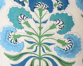 Designer Pillow Cover, Thibaut, Tybee Tree, Blue and Green